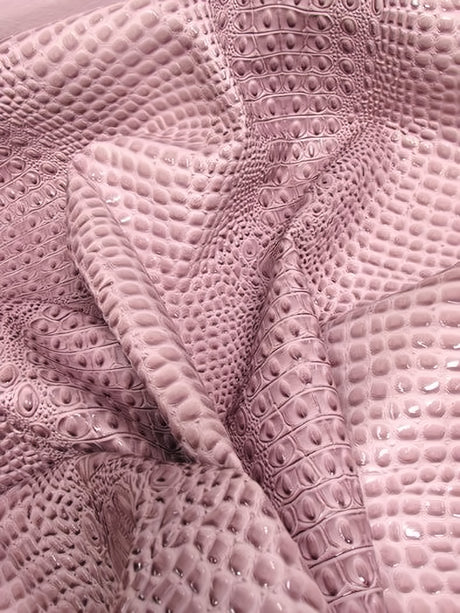 Winter Lilac Florida Gator 3D Embossed Vinyl Fabric