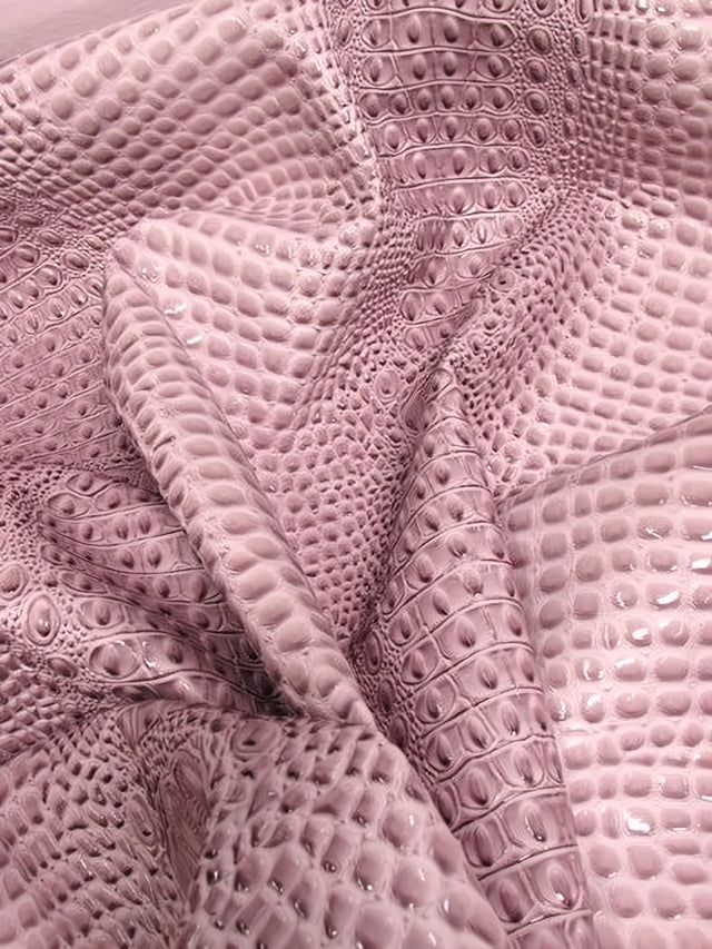 Winter Lilac Florida Gator 3D Embossed Vinyl Fabric