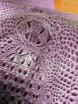 Winter Lilac Florida Gator 3D Embossed Vinyl Fabric