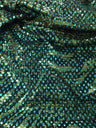 Shiny Diamond Faux Sequins Glitter Waves Polyester Spandex Fabric - Black/Teal, Green, Purple, Fuchsia, Red, Diamond Pattern, 58-60" Width
