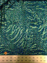 Shiny Diamond Faux Sequins Glitter Waves Polyester Spandex Fabric - Black/Teal, Green, Purple, Fuchsia, Red, Diamond Pattern, 58-60" Width