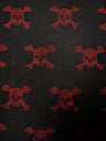 Mini Metallic Dew Drop Poison Design Studs On Black Stretch Polyester Spandex Fabric - Black/Red, Black/Gold, 54/56" Width