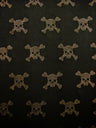 Mini Metallic Dew Drop Poison Design Studs On Black Stretch Polyester Spandex Fabric - Black/Red, Black/Gold, 54/56" Width