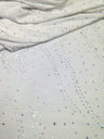 Polyester Knit Jersey Fabric - 3Mm Silver Hologram Circle, Light Weight, 58"-60" Wide