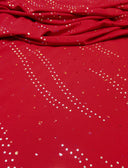 Polyester Knit Jersey Fabric - 3Mm Silver Hologram Circle, Light Weight, 58"-60" Wide