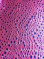 Stars And Stripes Hologram Foil Stretch Polyester Spandex Fabric - Fuchsia/Silver, Lime Green/Silver, Holographic Metallic Foil, 58"-60" Width