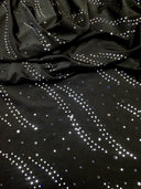 Polyester Knit Jersey Fabric - 3Mm Silver Hologram Circle, Light Weight, 58"-60" Wide