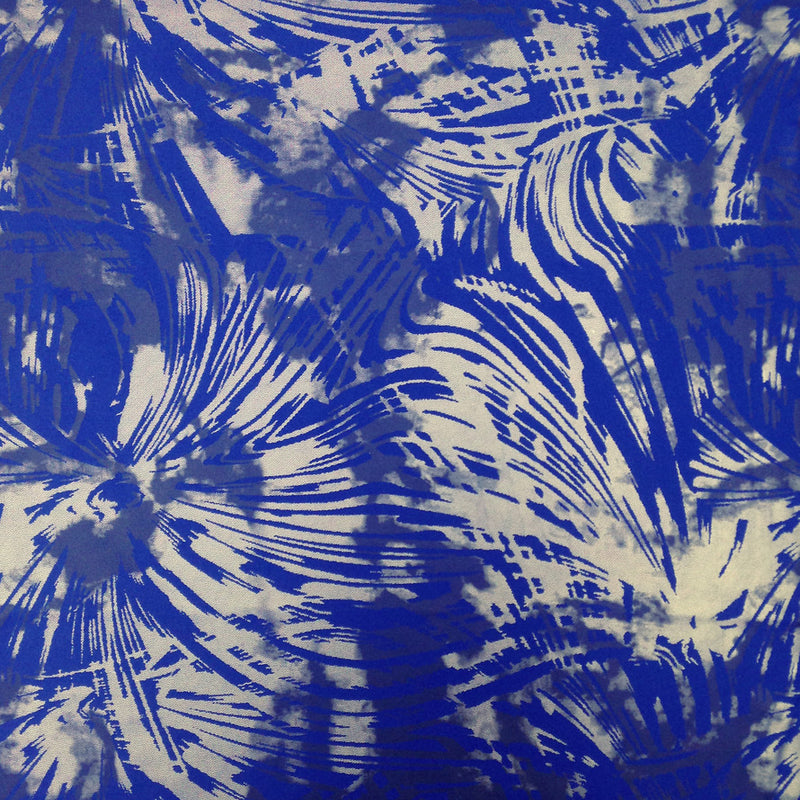 Abstract Splash Big Pattern 3 Tone Matte Silver Gray Foil Nylon Spandex Fabric - Royal, Purple, Hot Pink, Black, White, Red, Abstract Pattern, 58"-60" Width