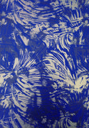 Abstract Splash Big Pattern 3 Tone Matte Silver Gray Foil Nylon Spandex Fabric - Royal, Purple, Hot Pink, Black, White, Red, Abstract Pattern, 58"-60" Width