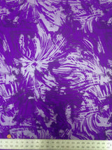 Abstract Splash Big Pattern 3 Tone Matte Silver Gray Foil Nylon Spandex Fabric - Royal, Purple, Hot Pink, Black, White, Red, Abstract Pattern, 58"-60" Width