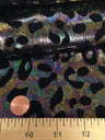 Cheetah Pattern Shiny Rainbow Pebble Foil On Bright Heavy Stretch Nylon Spandex Fabric - Black, Lime Green, Neon Fuchsia, Purple, Cheetah Pattern, 58" - 60" Wide