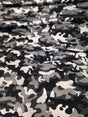 Mini Camouflage Pattern Matte Foil Nylon Spandex Fabric - Black/Silver, Neon Fuchsia, Neon Turquoise, Neon Lime Green, 58"-60" Width