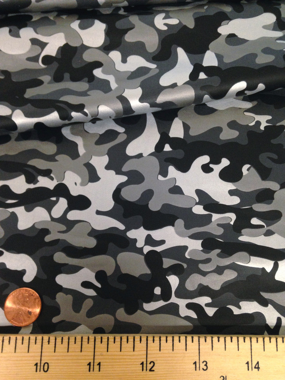 Mini Camouflage Pattern Matte Foil Nylon Spandex Fabric - Black/Silver, Neon Fuchsia, Neon Turquoise, Neon Lime Green, 58"-60" Width