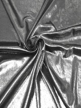 Gold Shiny Foil On Cream Stretch Lightweight Polyester Slinky Spandex Fabric - Gold, Shiny Foil, 57 To 58 Inches Wide