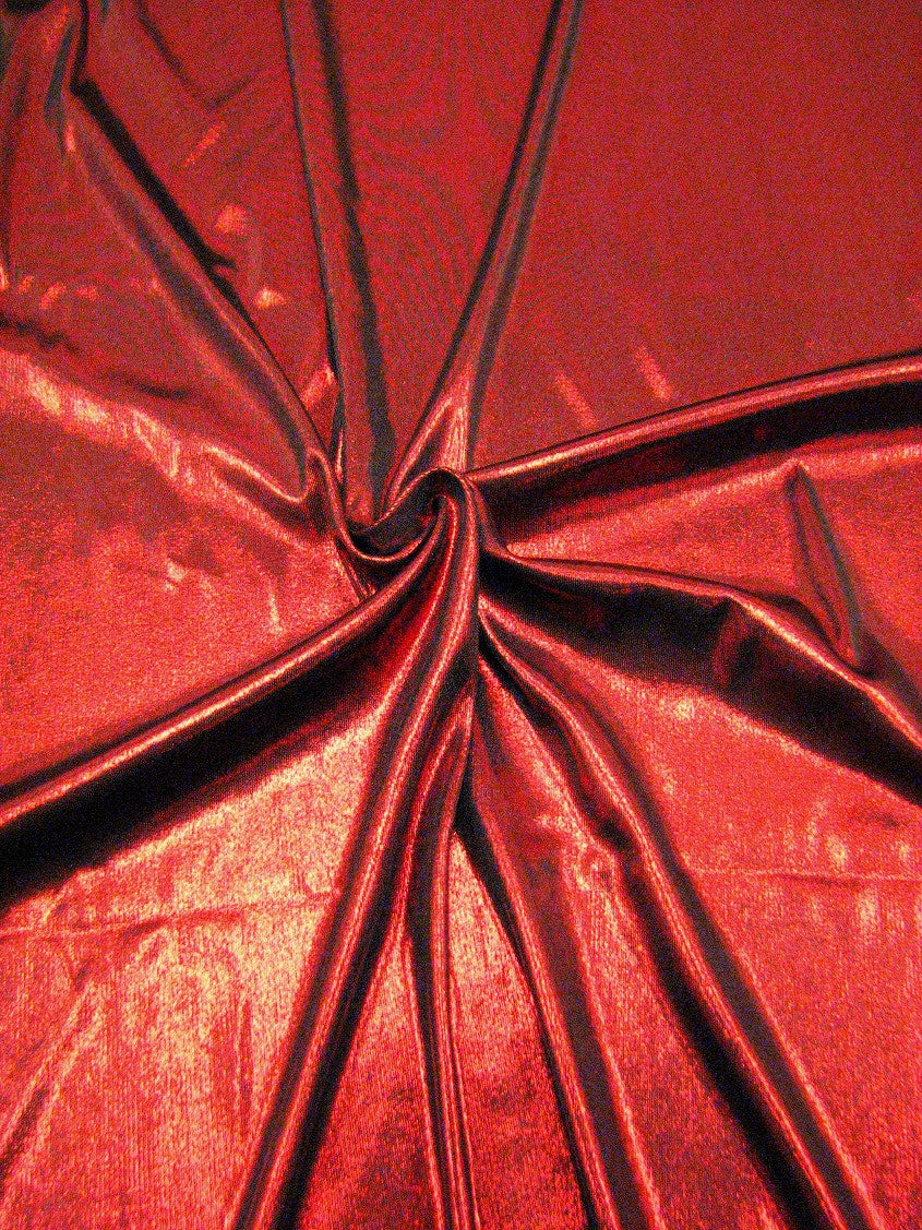 Gold Shiny Foil On Cream Stretch Lightweight Polyester Slinky Spandex Fabric - Gold, Shiny Foil, 57 To 58 Inches Wide