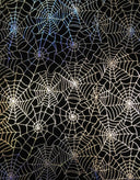 Spiderweb Pattern Shiny Silver Iridescent Foil Nylon Spandex Fabric - Black/Silver, White/Silver, Spiderweb Pattern, 58 To 60 Inches Wide