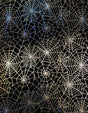 Spiderweb Pattern Shiny Silver Iridescent Foil Nylon Spandex Fabric - Black/Silver, White/Silver, Spiderweb Pattern, 58 To 60 Inches Wide