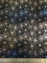 Spiderweb Pattern Shiny Silver Iridescent Foil Nylon Spandex Fabric - Black/Silver, White/Silver, Spiderweb Pattern, 58 To 60 Inches Wide