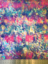 Shiny Rainbow Foil Abstract Pattern Nylon Spandex Fabric - Multi-Color Foil Abstract Pattern, 58"-60" Width