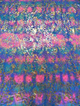 Shiny Rainbow Foil Abstract Pattern Nylon Spandex Fabric - Multi-Color Foil Abstract Pattern, 58"-60" Width