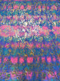Shiny Rainbow Foil Abstract Pattern Nylon Spandex Fabric - Multi-Color Foil Abstract Pattern, 58"-60" Width