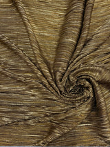 Metallic Colors W/Lurex On Crinkle Stretch Polyester Spandex Fabric - Foil Metallic Finish, 56/58" Width
