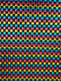 Colorful Shiny Foil Ombre Checkered Polyester Spandex Fabric - 1 Inch Checkered, 58" Width