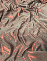 Solid Hologram Foil Polyester Spandex Fabric - Purple, Peach, Red, Gold, 58-60" Width