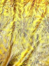 Holo Thunder Foil Print Nylon Spandex Fabric - Foil Print, Black/Silver, 58-60" Width