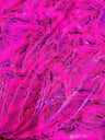 Holo Thunder Foil Print Nylon Spandex Fabric - Foil Print, Black/Silver, 58-60" Width