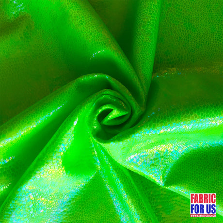Snake Skin Hologram Nylon Spandex Fabric - White, Lime, Fuchsia, Mauve, Multi, 58/60" Wide