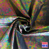 Snake Skin Hologram Nylon Spandex Fabric - White, Lime, Fuchsia, Mauve, Multi, 58/60" Wide