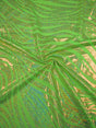 Zebra Holographic Foil Pattern Polyester Spandex Fabric - Lightweight Knit Jersey, Shiny Holographic Foil, 58" To 60" Width