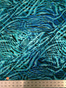 Dark Zebra Pattern Holographic Foil Polyester Spandex Fabric - Turquoise, Green, Purple, Red, Zebra Pattern, 58"-60" Width