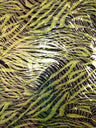 Dark Zebra Pattern Holographic Foil Polyester Spandex Fabric - Turquoise, Green, Purple, Red, Zebra Pattern, 58"-60" Width
