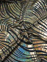 Zebra Holographic Foil Pattern Polyester Spandex Fabric - Lightweight Knit Jersey, Shiny Holographic Foil, 58" To 60" Width