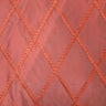 Fina Fabric 100 Percent Silk Taffeta Fabric - Diamond Embroidered, 54" Width (1 Yard)