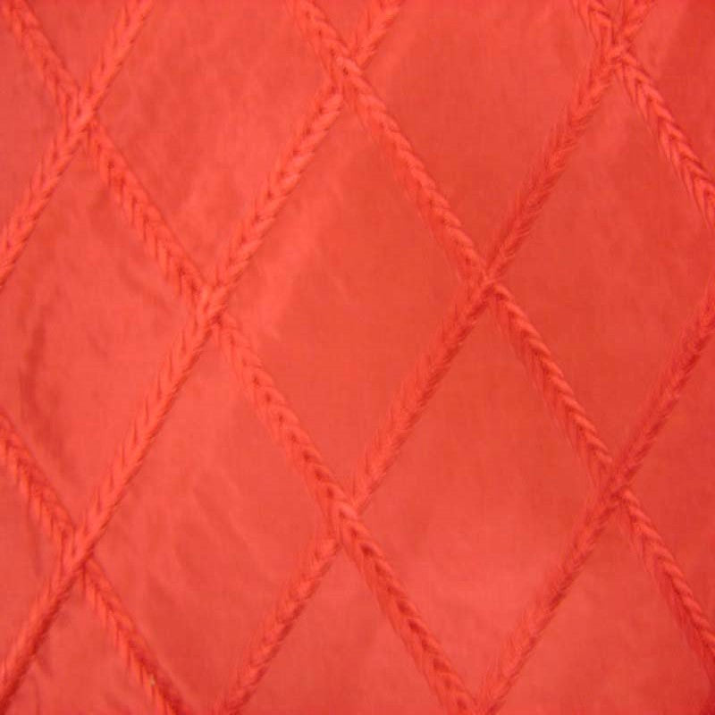 Fina Fabric 100 Percent Silk Taffeta Fabric - Diamond Embroidered, 54" Width (1 Yard)