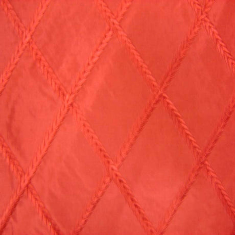 Fina Fabric 100 Percent Silk Taffeta Fabric - Diamond Embroidered, 54" Width (1 Yard)