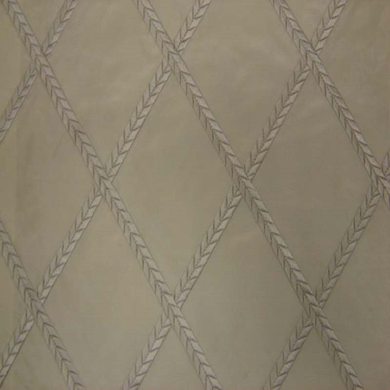 Fina Fabric 100 Percent Silk Taffeta Fabric - Diamond Embroidered, 54" Width (1 Yard)