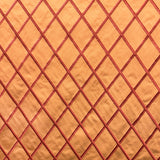 Fina Fabric 100 Percent Silk Taffeta Fabric - Diamond Embroidered, 54" Width (1 Yard)