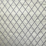 Fina Fabric 100 Percent Silk Taffeta Fabric - Diamond Embroidered, 54" Width (1 Yard)