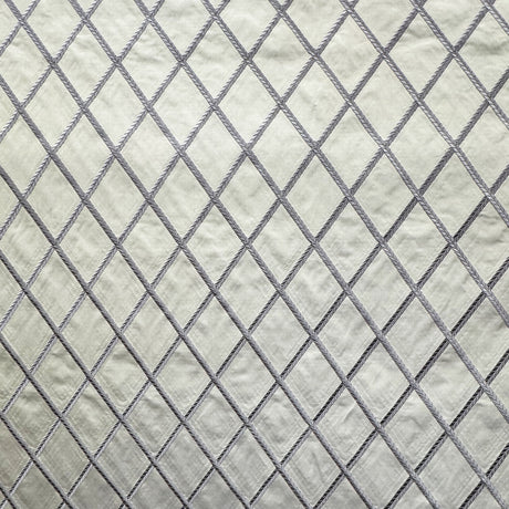 Fina Fabric 100 Percent Silk Taffeta Fabric - Diamond Embroidered, 54" Width (1 Yard)