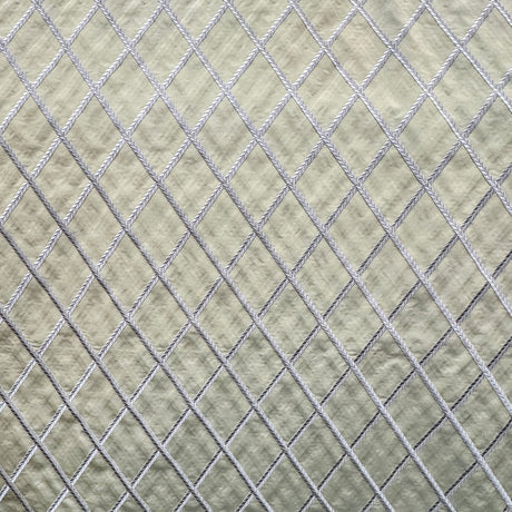 Fina Fabric 100 Percent Silk Taffeta Fabric - Diamond Embroidered, 54" Width (1 Yard)