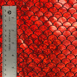 Mermaid Fish Scale Holographic Reflective Stretch Nylon Spandex Fabric - Red, Green, Royal, Fuchsia, Black, Silver, Gold, Turquoise, 58/60" Width