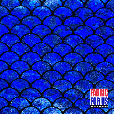 Mermaid Fish Scale Holographic Reflective Stretch Nylon Spandex Fabric - Red, Green, Royal, Fuchsia, Black, Silver, Gold, Turquoise, 58/60" Width