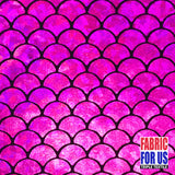 Mermaid Fish Scale Holographic Reflective Stretch Nylon Spandex Fabric - Red, Green, Royal, Fuchsia, Black, Silver, Gold, Turquoise, 58/60" Width