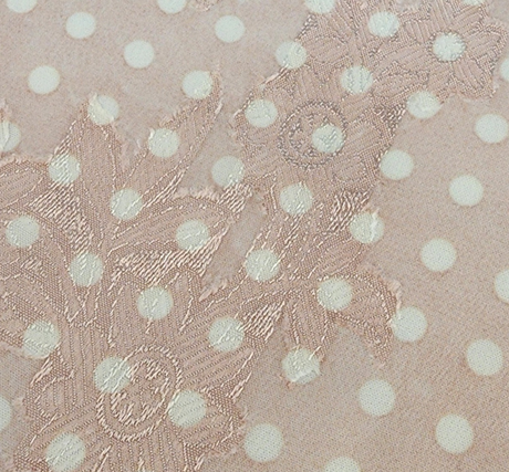 1 Yard Blush Floral Jacquard Chiffon Fabric 57/58" Wide Lightweight Sheer Polyester for Apparel & Crafts