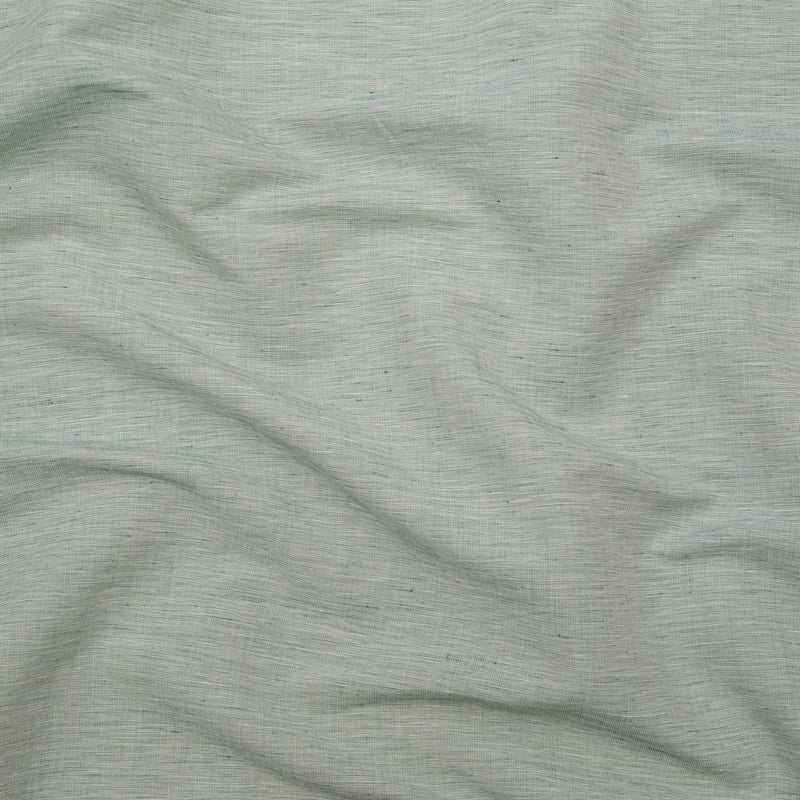 Italian Ocean Wave and White Striated Lightweight Linen Woven