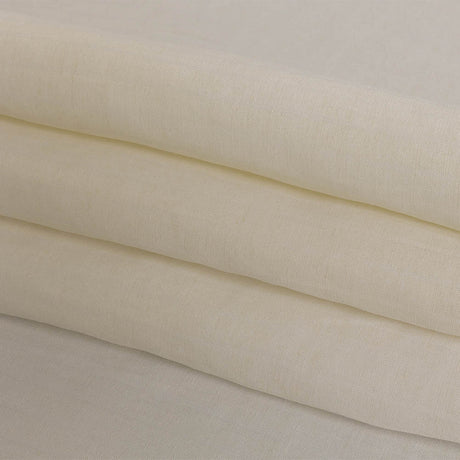 Ivory Twill Striped Linen and Rayon Woven